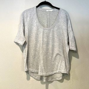 Rag & bone | Heathered Gray Scoop Neck Tee | Small/Petite